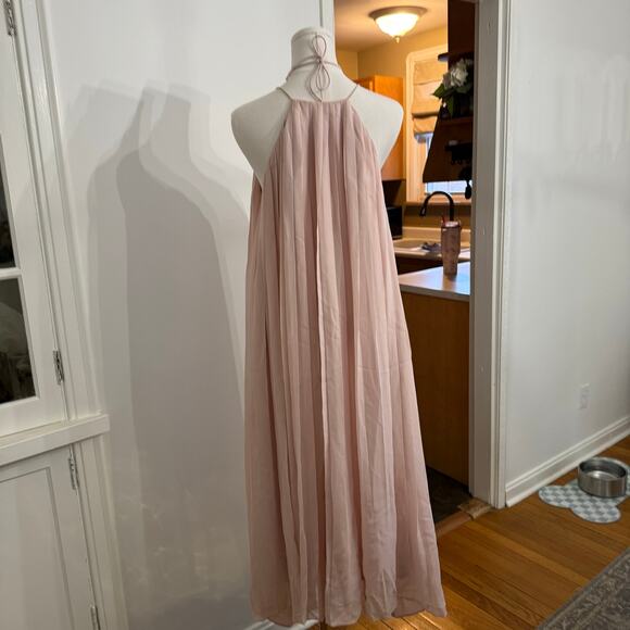 Tibi New York blush pink pleated dress maxi - Picture 2 of 10